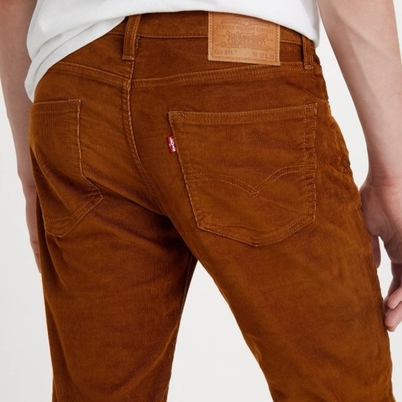 Levi’s 511 Corduroy Pants Burnt Orange Brown - Picture 4 of 11